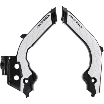 Acerbis X-Grip Frame Guards - Black/White - Gas Gas | Husqvarna 2733451007