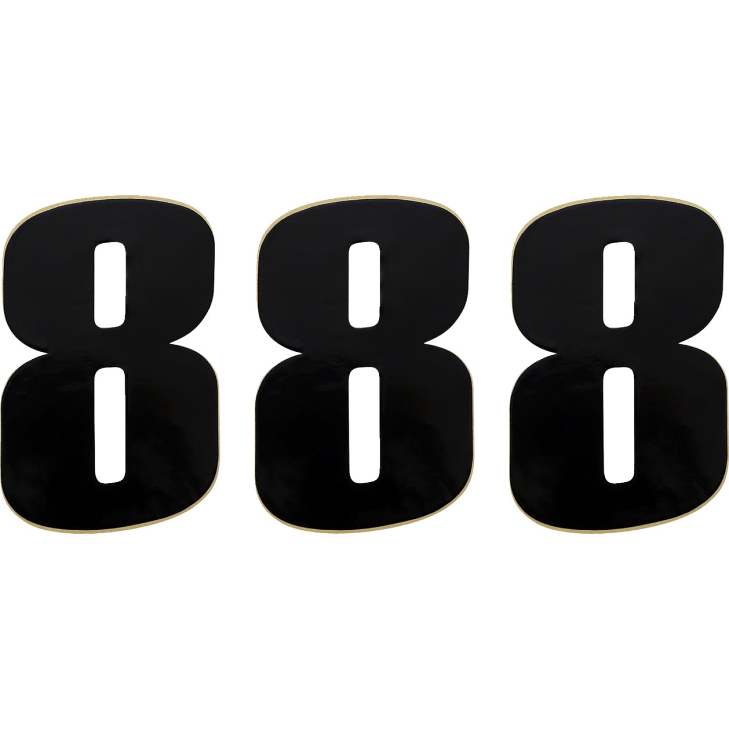 Moose Racing Race Number 8 - Black - 6" 80118