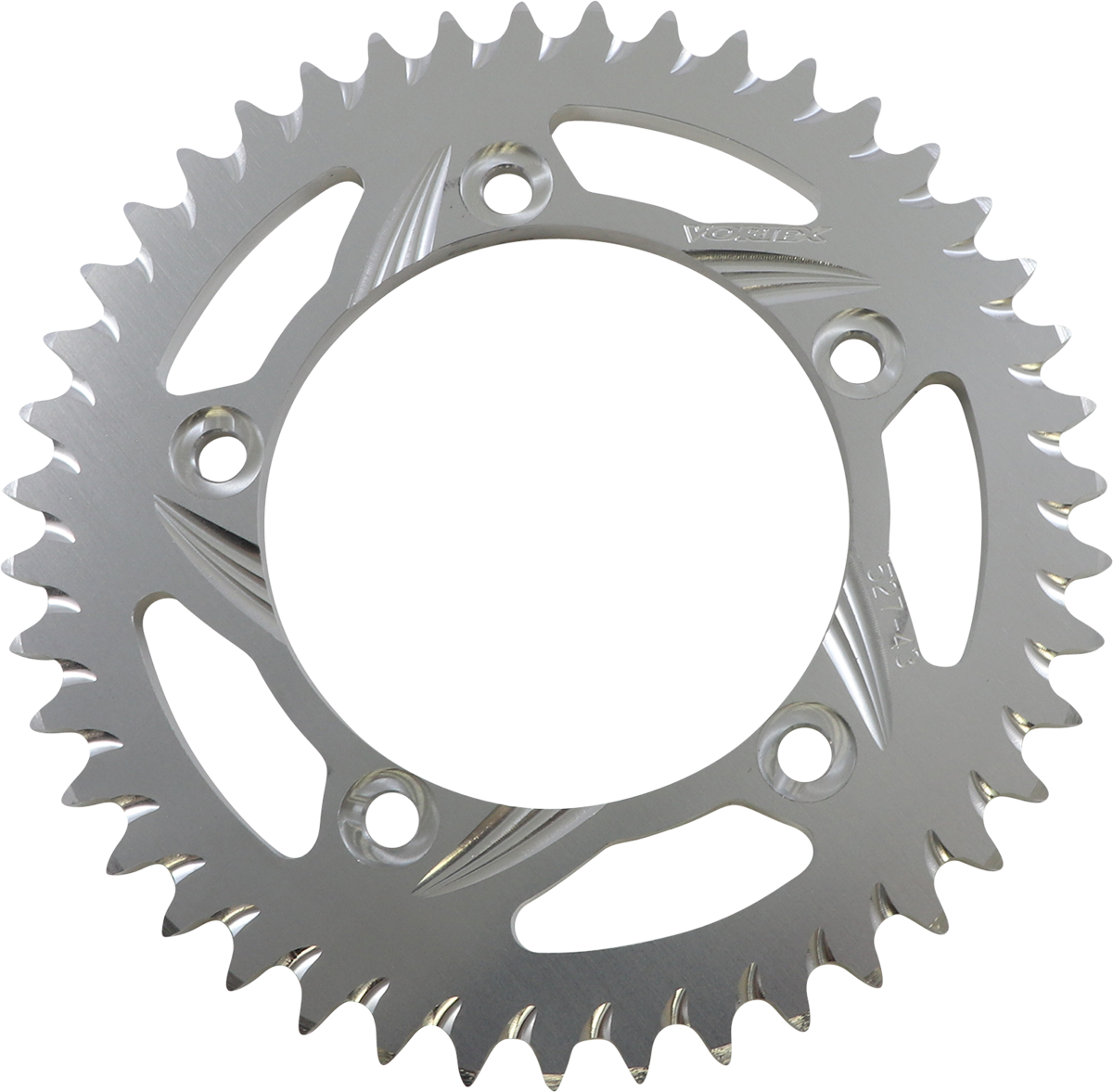 Vortex Aluminum Sprocket - Silver - Rear - 43 Tooth 527-43