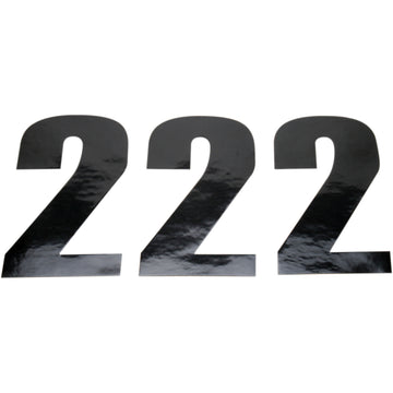Moose Racing Race Number 2 - Black - 4.5" 80012