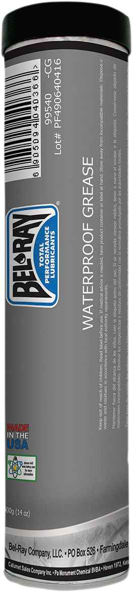 Bel-Ray Waterproof Grease - 14 oz. net wt. - Cartridge 301293150235
