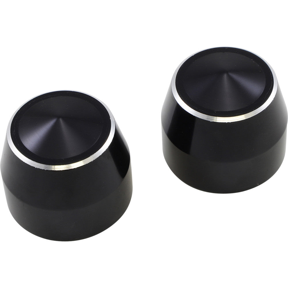 ACCUTRONIX Axle Caps - Elite - Black - 25 mm - Pair TAC102-EN