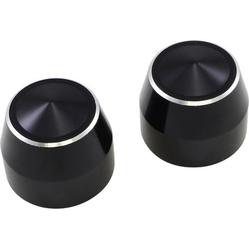 ACCUTRONIX Axle Caps - Elite - Black - 25 mm - Pair TAC102-EN