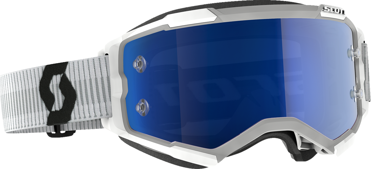 Scott Fury Goggle - White - Blue Chrome Works Lens 272828-0002349