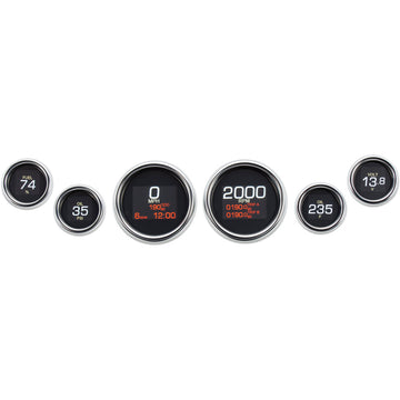 Dakota Digital MLX 6-Gauge Instrument Kit - Chrome Bezel MLX-8604