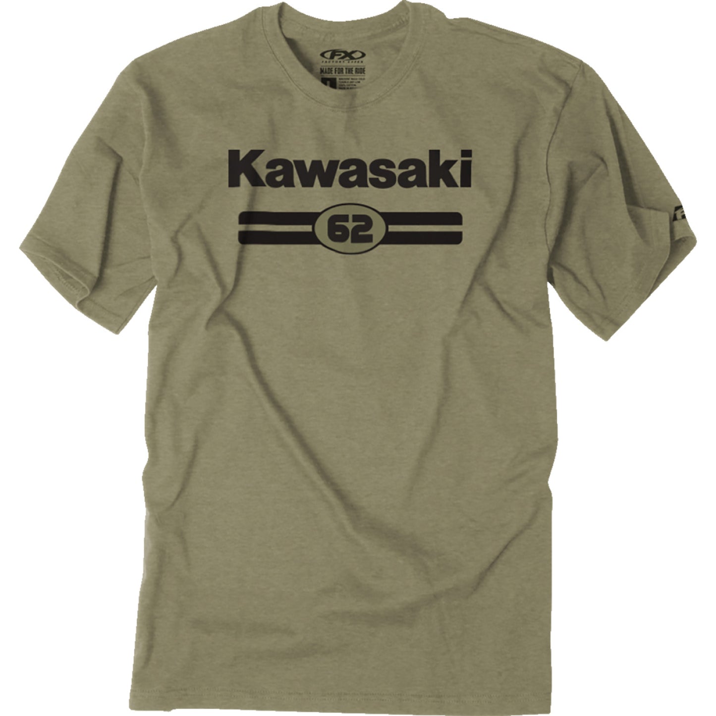 FACTORY EFFEX Kawasaki Sixty Two T-Shirt - Heather Olive - 2XL 27-87128