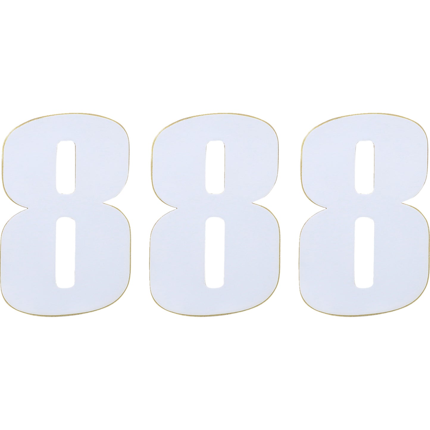Moose Racing Race Number 8 - White - 4.5" 80008