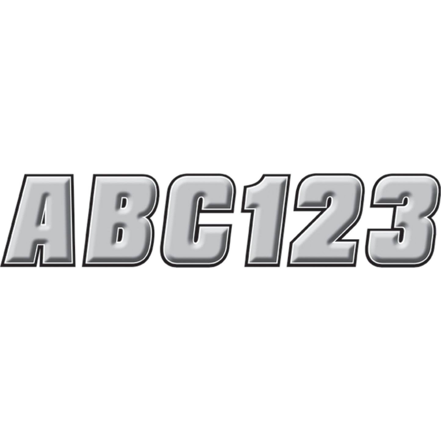 Hardline Sticker Kit - 2" - Silver/Black SIBLK500 | Stickers Decals