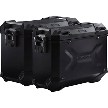 SW-Motech TRAX ADV Aluminum Case System - Black - BMW F 750/800/850/900 GS '18-'24 KFT.07.897.70000/B | Luggage Group