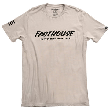 Fasthouse Logo Tee Light Gray