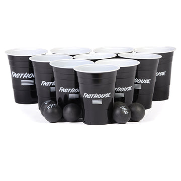 Fasthouse Party Cups Beer Pong Kit, Black - 24 PK