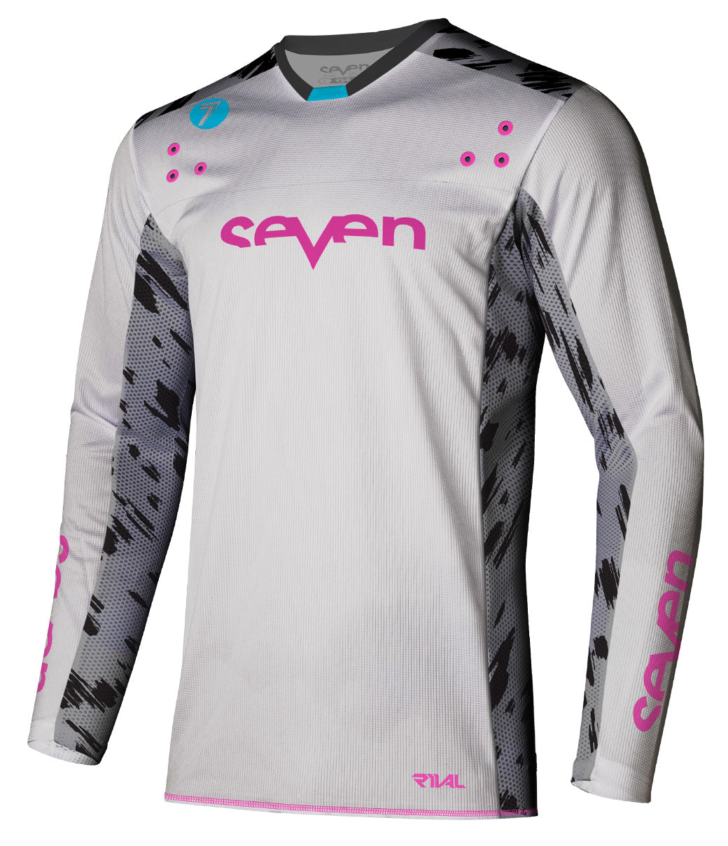 Seven YOUTH RIVAL CLASH JERSEY WHITE/GRAY YXXS