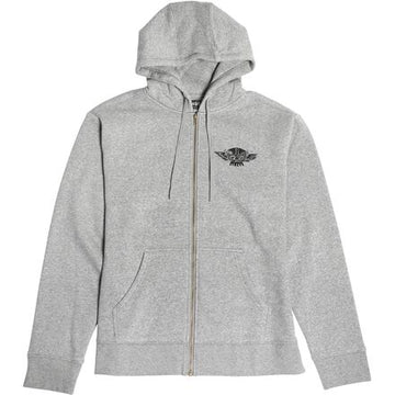 Fasthouse Love Of It Hooded Zip-Up Fleece Heather Gray - Medium