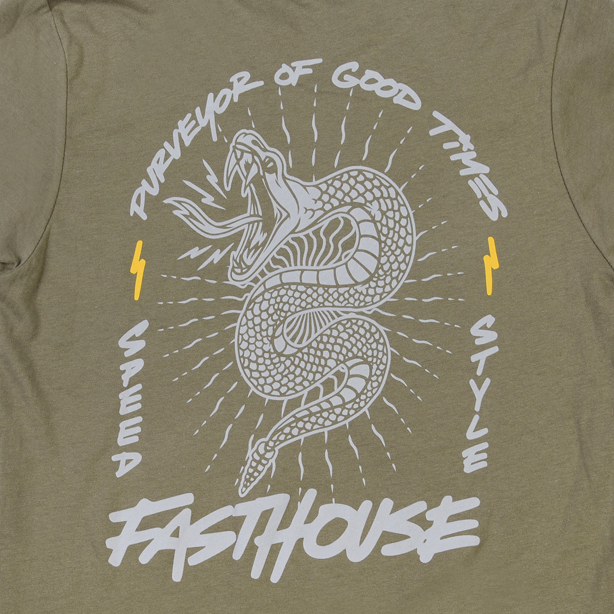 Fasthouse Youth Venom Tee Light Olive - Y Medium