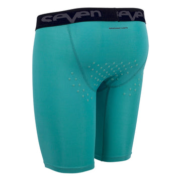 Seven Zero Compression Short Black/Aqua - Large