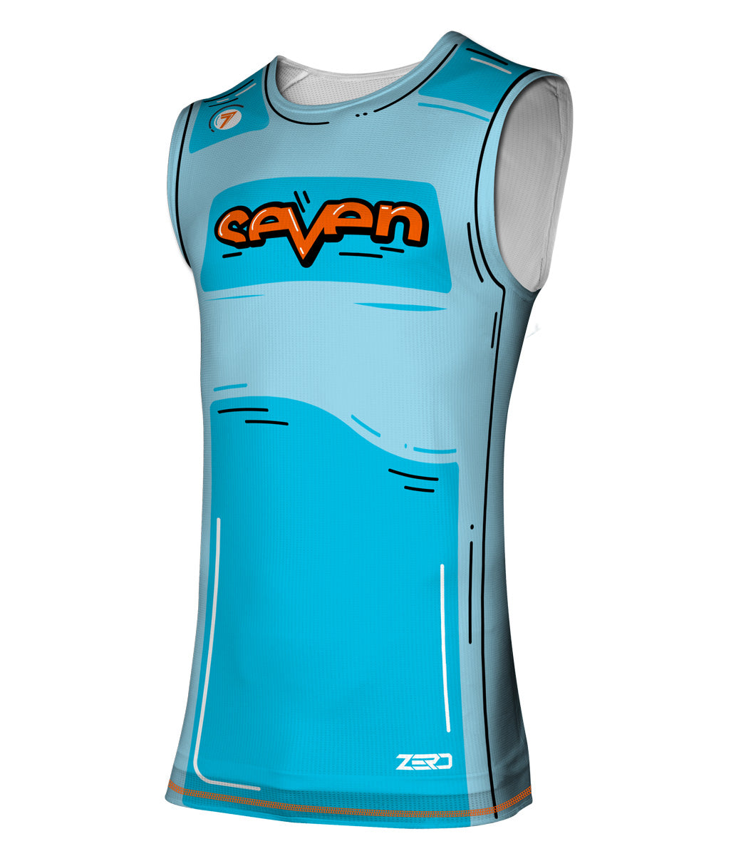 Seven ZERO HIJACK OVERJERSEY CYAN XL
