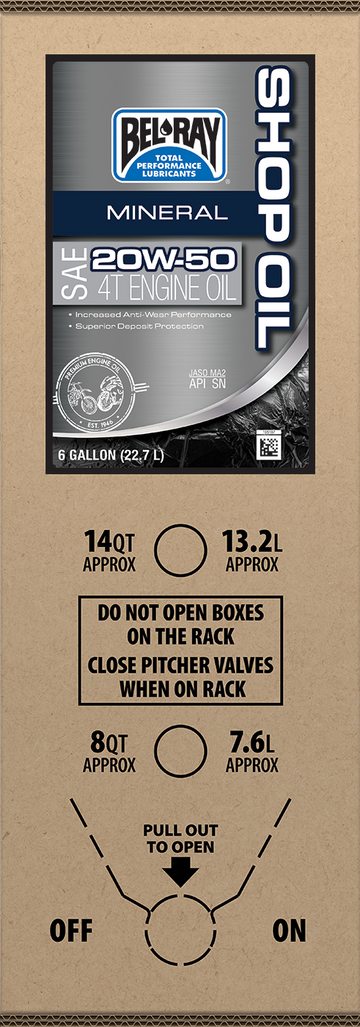 Bel-Ray Shop Oil - 20W-50 - 6 U.S. gal - Bag-In-Box 301291150033
