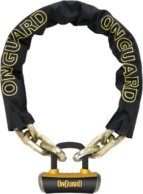 Beast 8016l Chain With U Lock Black/Yellow 6 Ft