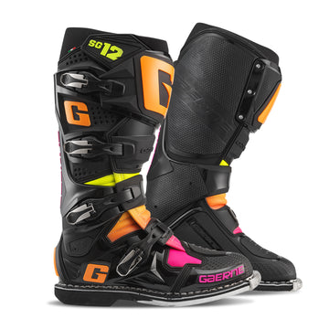 Sg12 Le Boots Black/Orange/Pink Sz 12