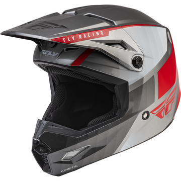 Fly Kinetic Drift Helmet Charcoal/Lite Red - Large by WPS