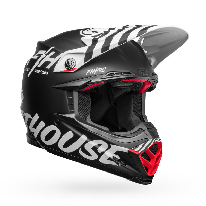 Bell Fasthouse Moto-9S Flex Crew Matte Black/White L