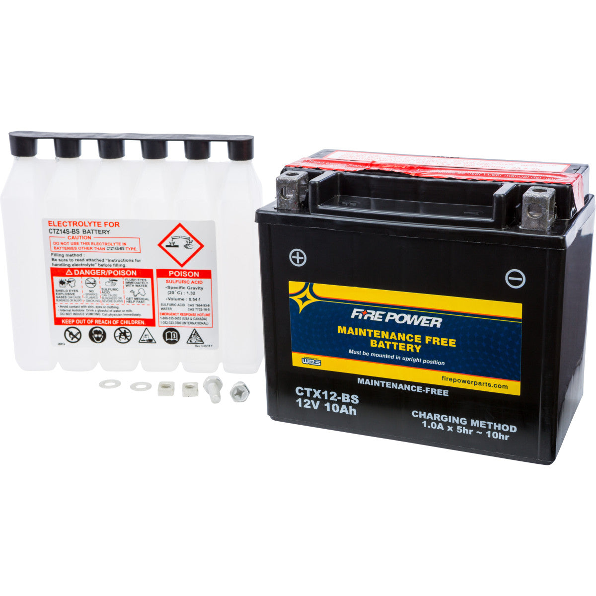 Fire Power Battery CTX12-BS Maintenance Free by WPS