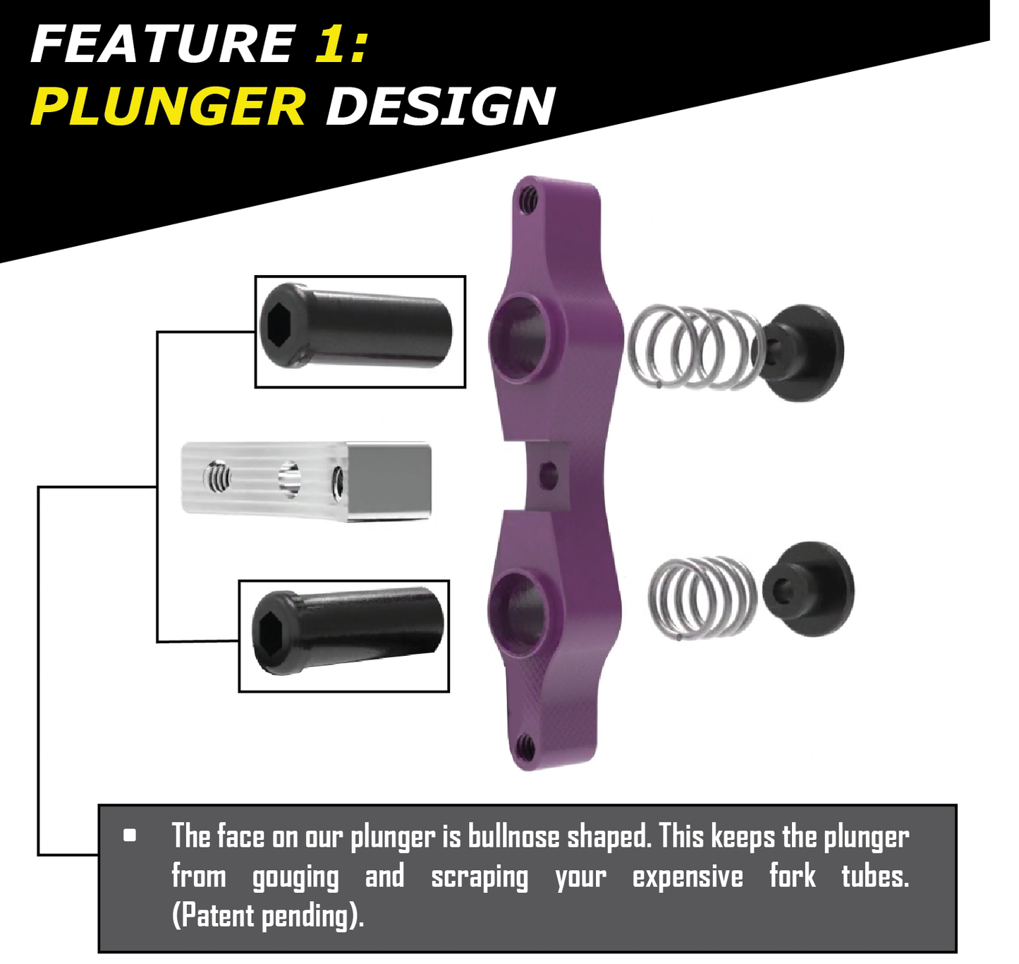 Tamer Double Button X Wing Purple