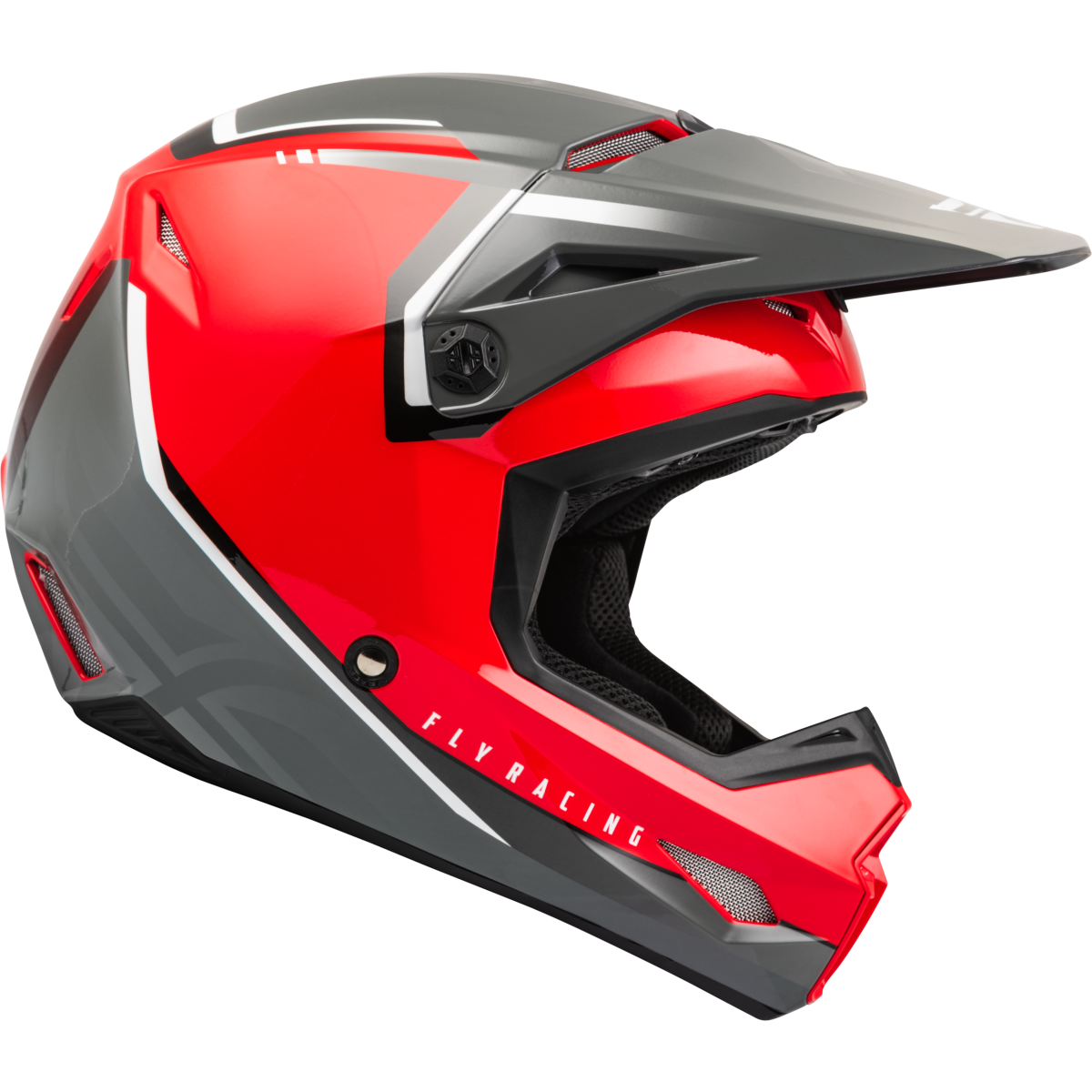 Fly Racing Kinetic Vision Helmet Red/Grey - X Small