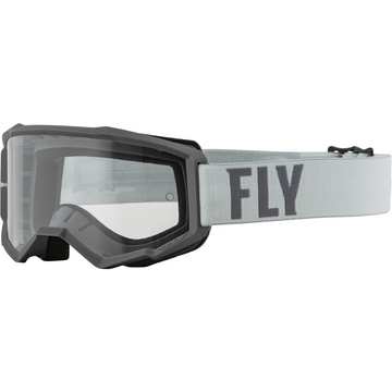 Fly Racing Youth Focus Goggle Grey/Dark - Clear Lens by WPS