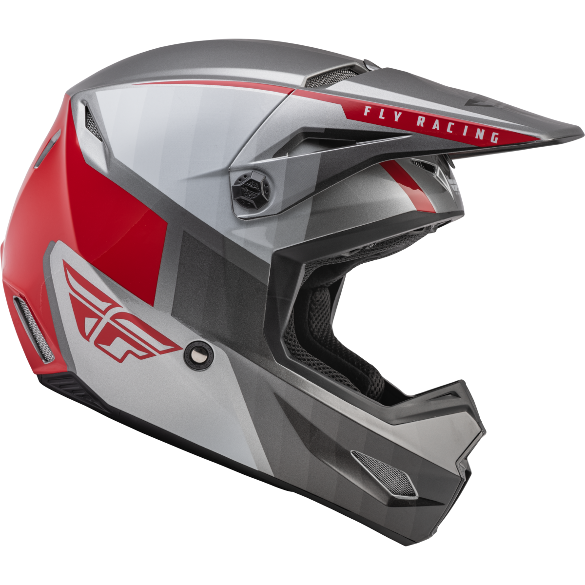 Fly Kinetic Drift Helmet Charcoal/Lite Red - Small