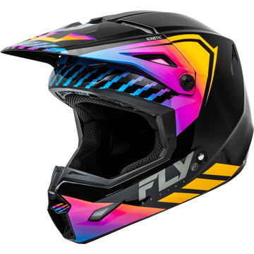 Fly Kinetic Youth Racing Menace Helmet Black/Sunrise YL by WPS