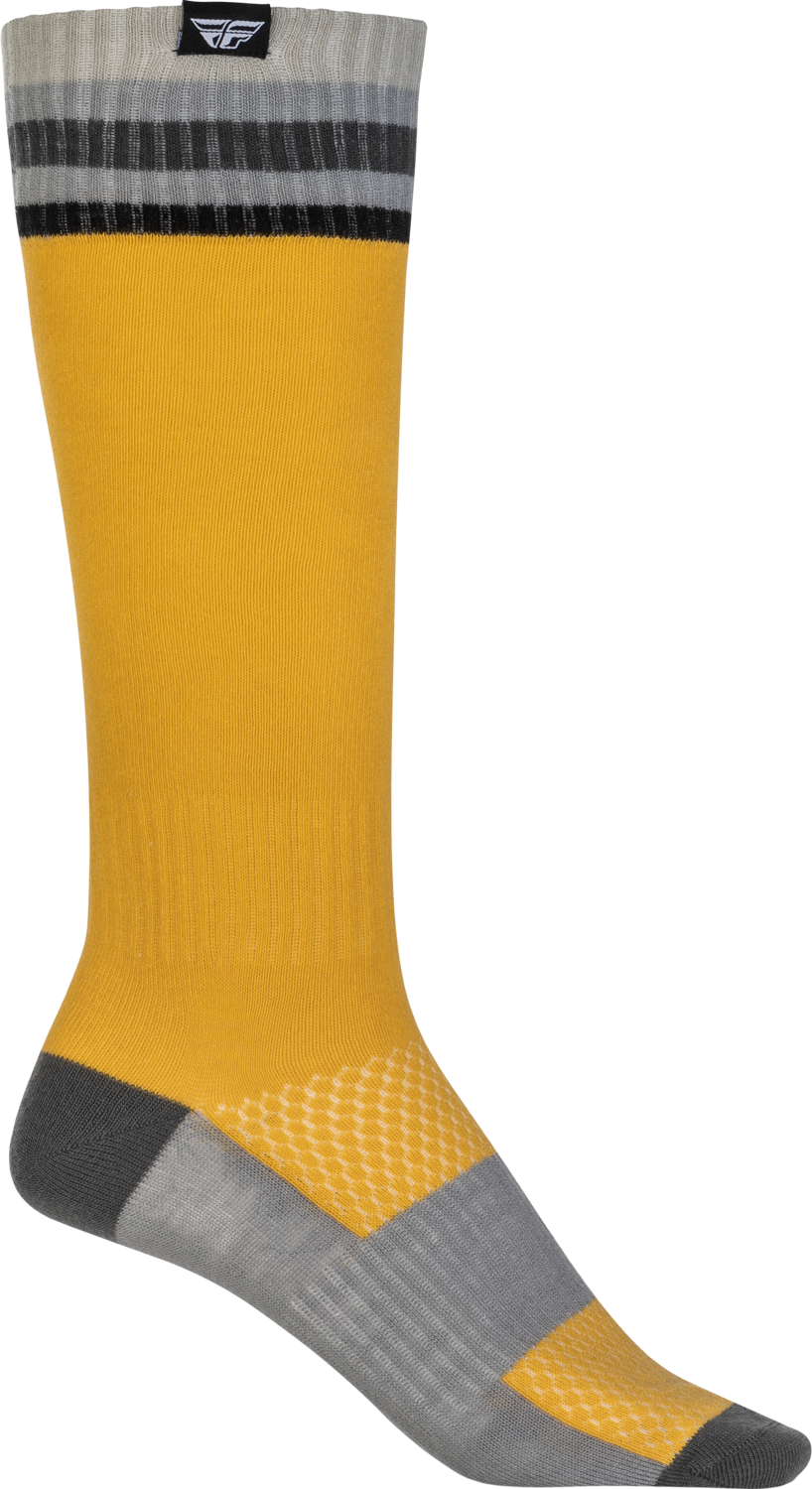 Fly Racing Youth Mx Socks Thin Yellow