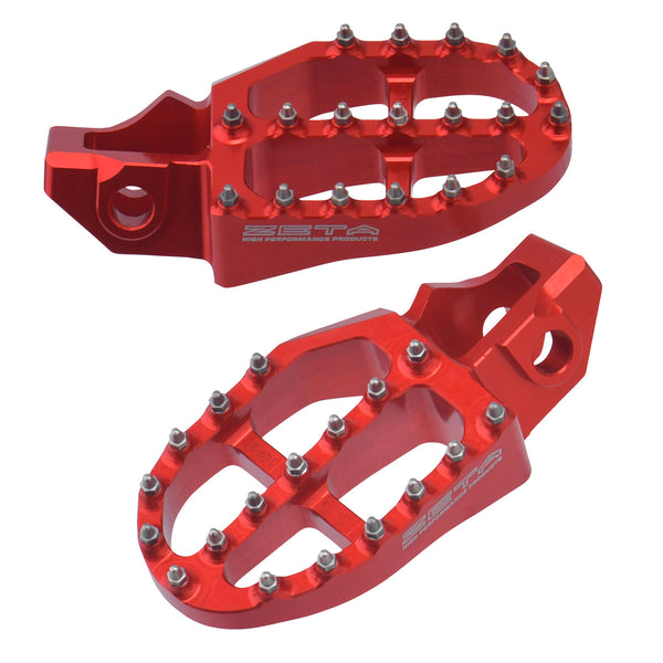 Aluminum Footpegs Gas Red