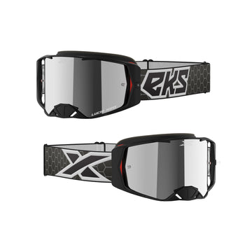 Lucid Goggle Black/White W/Silver Mirror