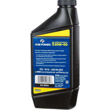 Firepower Mineral 4-Stroke Oil 20W-50 Qt