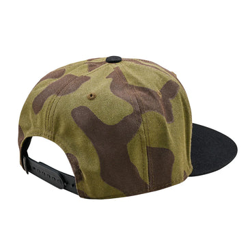 Troy Lee Flat Bill Snapback; Signature Olive Camo Osfa