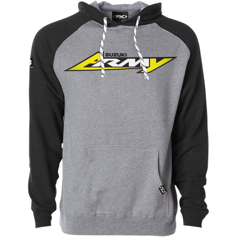 FACTORY EFFEX Suzuki Army Hoodie - Black/Heather Charcoal - Medium 23-88402