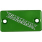 WORKS CONNECTION Anodized Billet Aluminum Front Brake Reservoir Cover - Green 21-128
