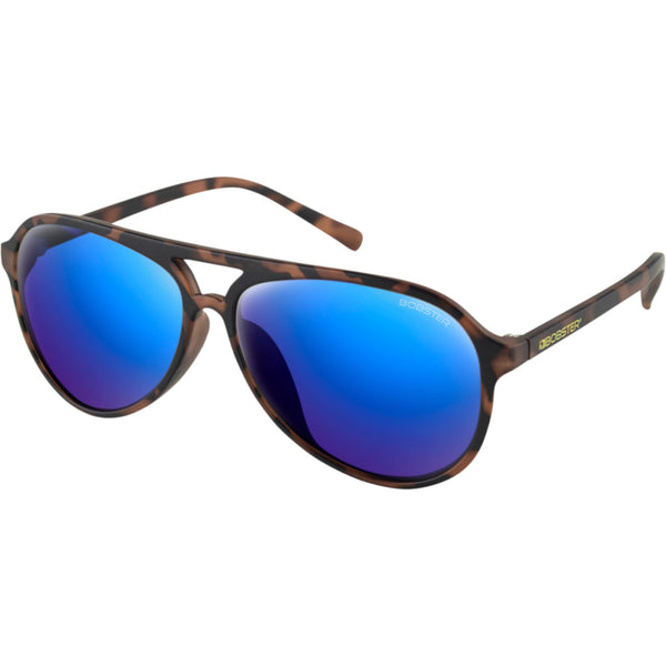 Bobster Maverick Sunglasses - Matte Brown Tortoise - Brown HD Blue Mirror Lens BMAV101HD
