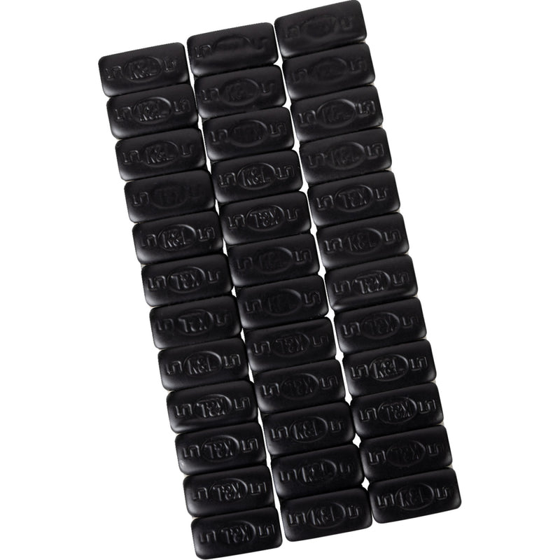 K&L Supply Wheel Weights - Rectangle - Adhesive Stick-On - Black - 36 Pack 32-2403 | Tire Mounting & Balancing Products