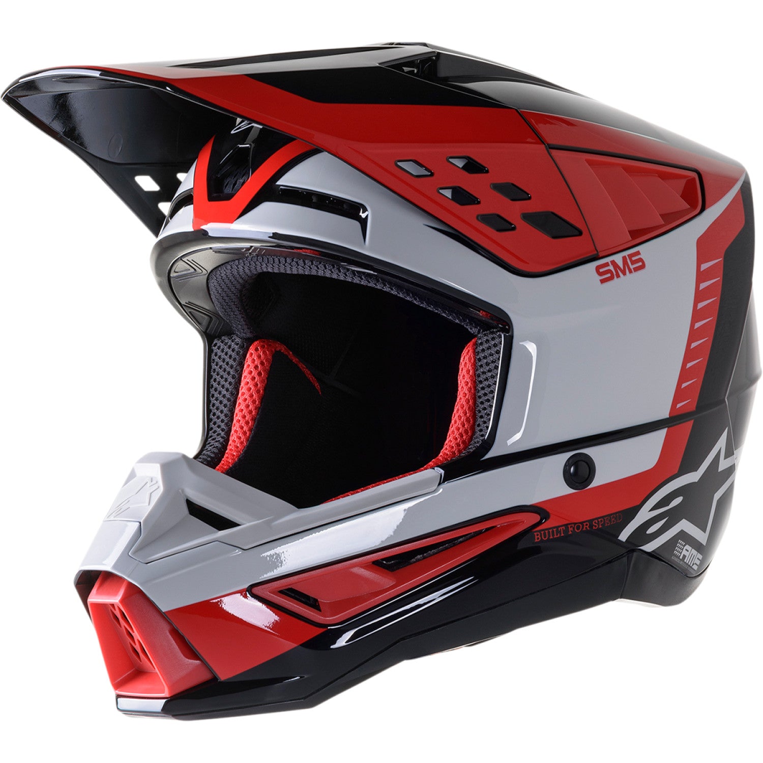 ALPINESTARS SM5 Helmet - Beam - Black/Gray/Red - Medium 8303722-1313-MD