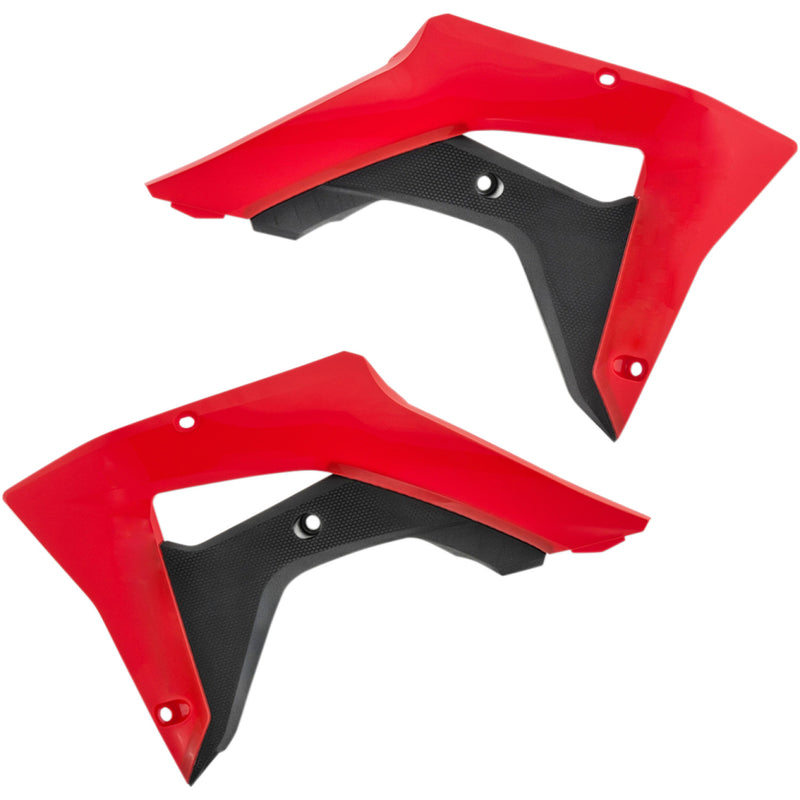 Acerbis Radiator Shrouds - Red/Black 2645451018