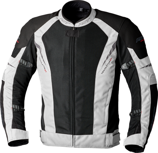 RST Pro Series Ventilator D3O CE Textile Jacket - Black/Silver - 3XL