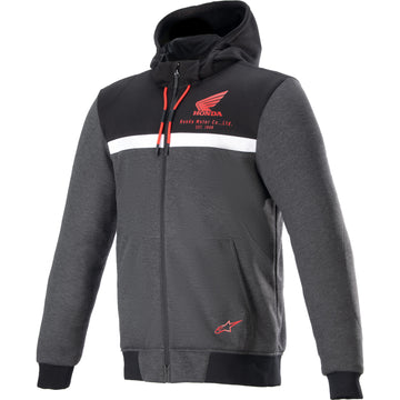 ALPINESTARS Honda Chrome Street Hoodie - Black/Gray/Red - Small 4201323-1908-S