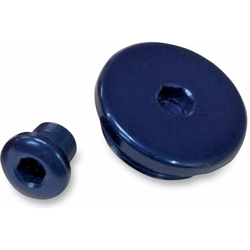 WORKS CONNECTION Engine Timing Plug - Blue - Yamaha 24-590