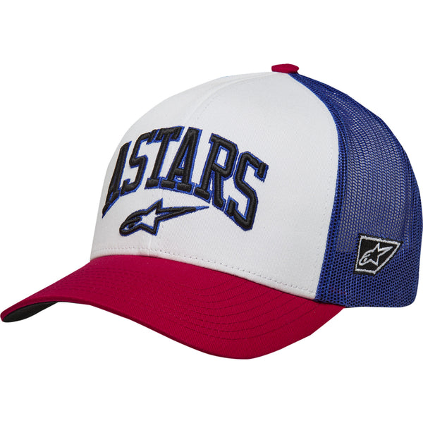 Alpinestars Dunker Hat - White/Red/Blue - One Size 1214-81717-2372-OS