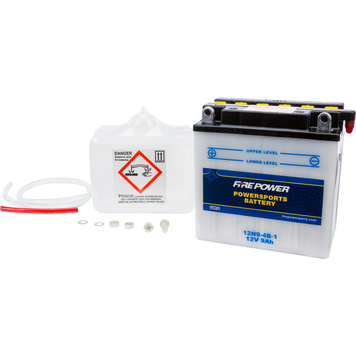 Fire Power Battery w/Acid 12N9-4B-1 12V by WPS