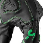 RST S1 CE Leather Glove - Black/Fluro Green - 2XL