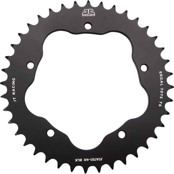 JT Sprockets Rear Sprocket - Aluminum - 40 Tooth - Black - Ducati JTA751.40BLK