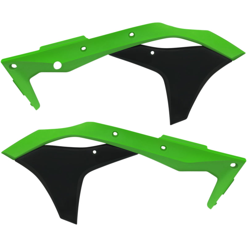 Acerbis Radiator Shrouds - Green/Black 2630611089